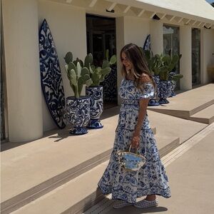 Ever New Navy and White Floral Dress